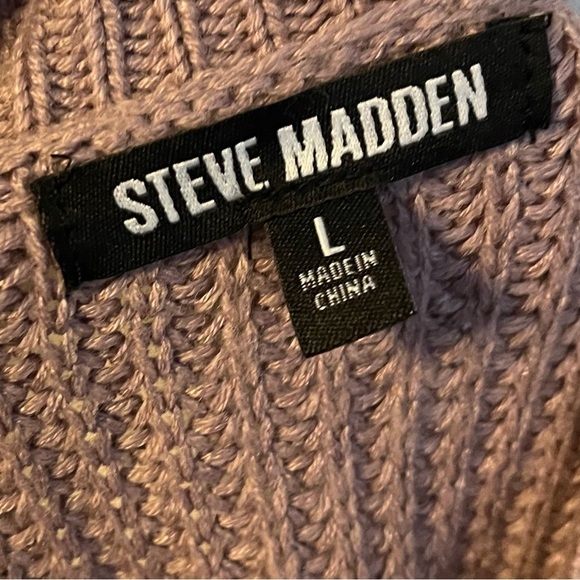 Steve Madden • Mauve Cutout Long Sleeve Sweater - Picture 2 of 5